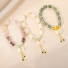 New Chinese-style golden thread jade lucky bag bracelet, Tianshan jade bamboo joint money bag bracelet, ethnic style single-circle jade jewelry Application Scenario